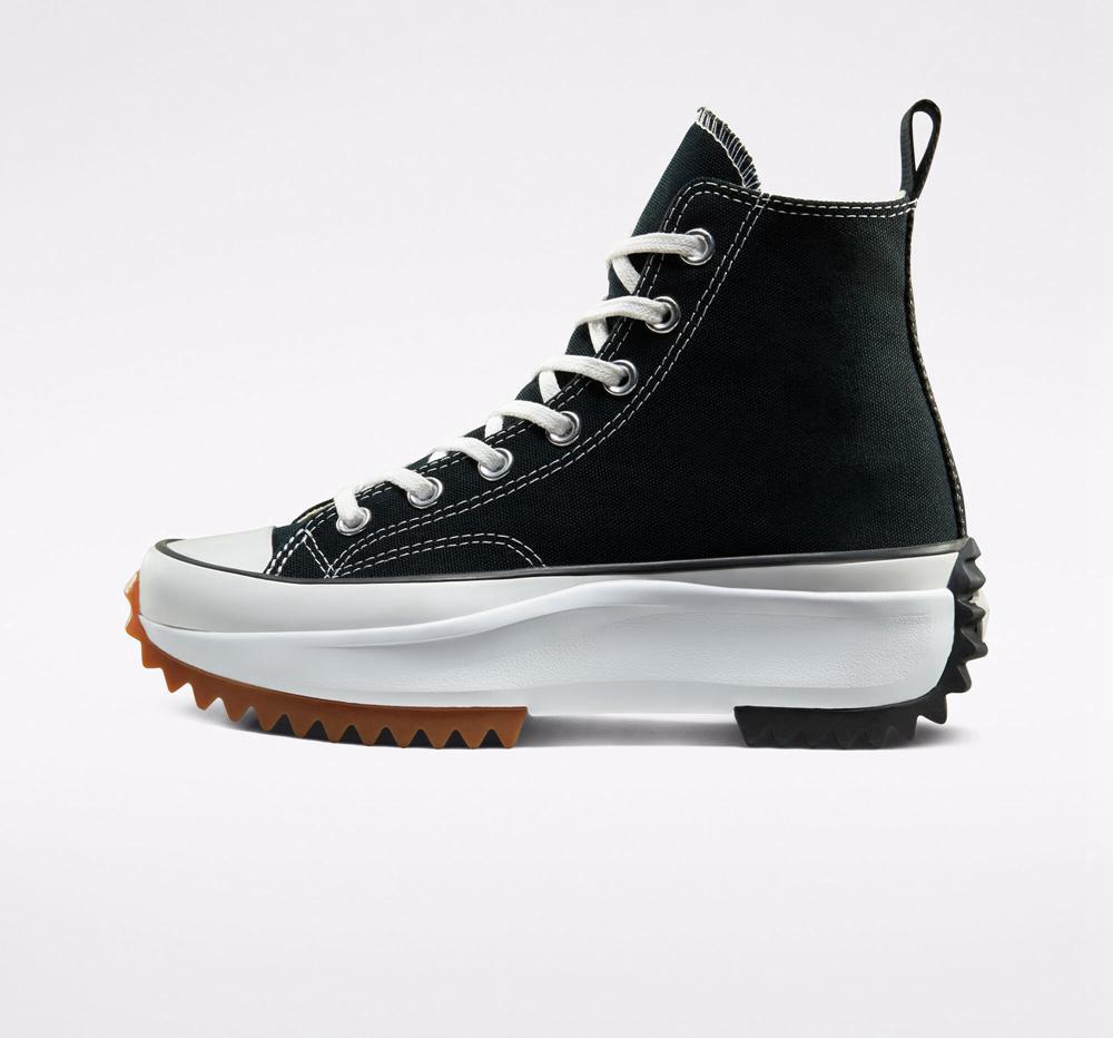 Zapatos Plataforma Tenis Converse Run Star Hike Unisex High Top Mujer Negras Blancas  Colombia |  TVBKL-6417