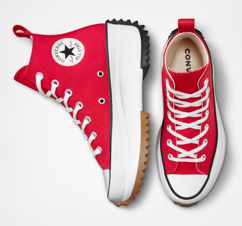 Zapatos Plataforma Tenis Converse Run Star Hike Unisex High Top Mujer Rojas Blancas Negras  Colombia |  VFRBU-2971