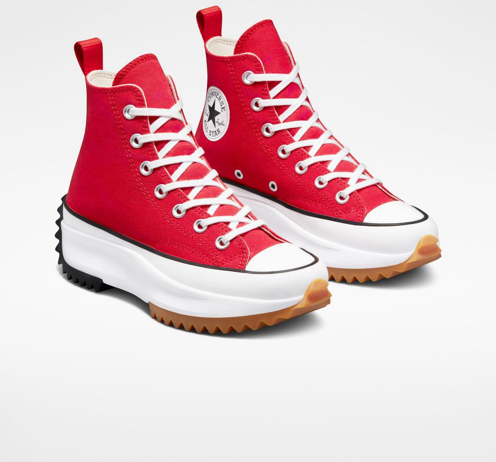 Zapatos Plataforma Tenis Converse Run Star Hike Unisex High Top Mujer Rojas Blancas Negras  Colombia |  VFRBU-2971